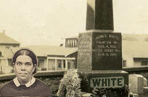 Iglica kleopatry na grobie Jamesa i Ellen White